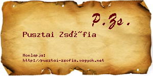 Pusztai Zsófia névjegykártya